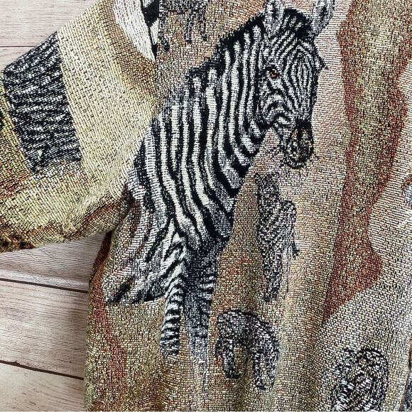 VINTAGE PAINTED PONY SAFARI PRINT BLAZER - Picture 10 of 14